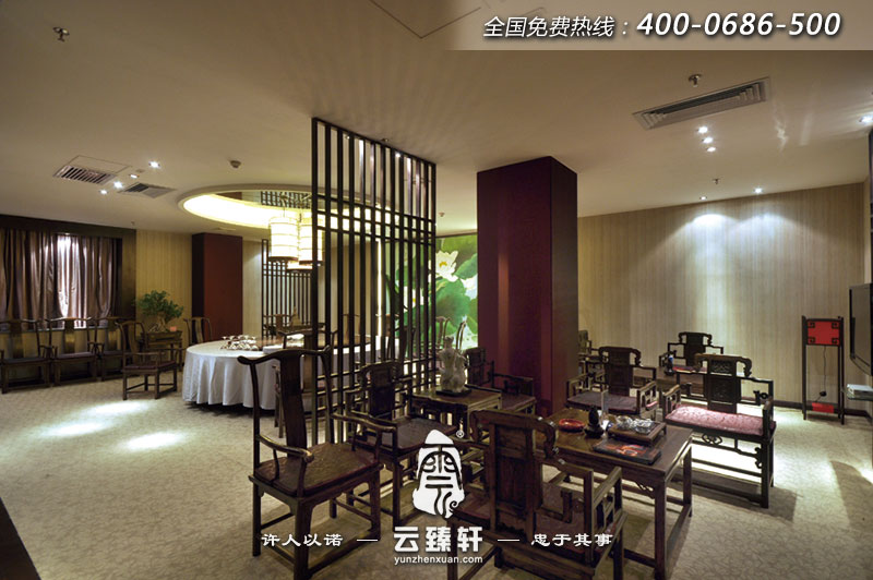 中式餐厅包间的设计效果图