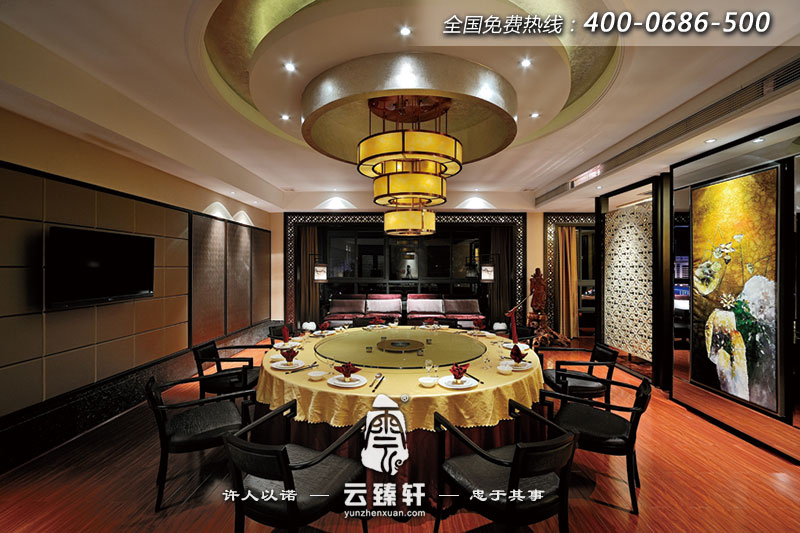 中式餐厅包间设计图片